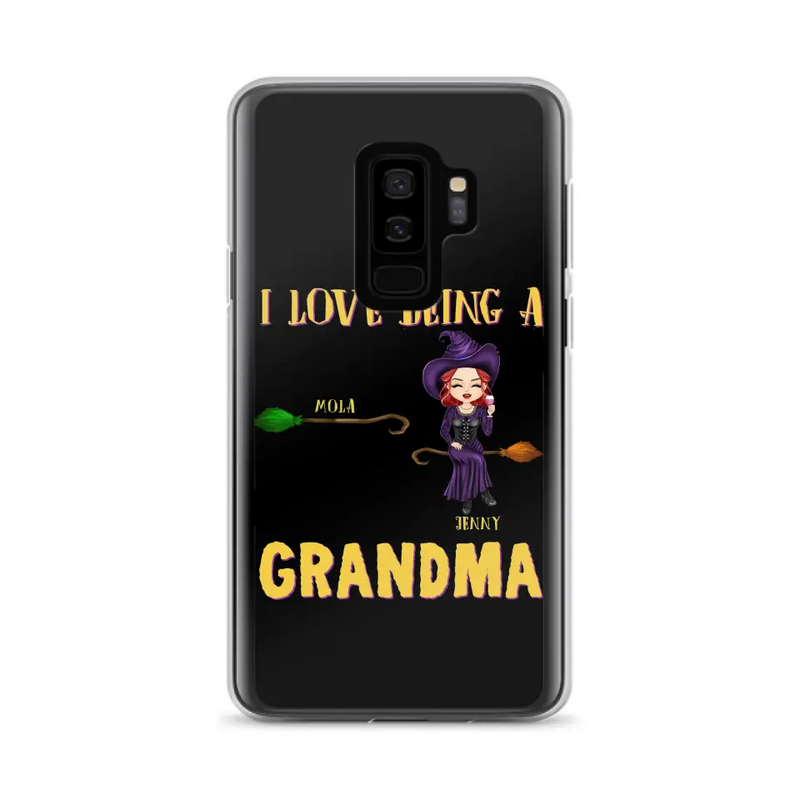 Personalized Witch Grandma Phone Case - Gift Idea For Halloween/Witch/Grandma - Up to 8 Kids - I Love Being A Grandma - Case For iPhone/Samsung