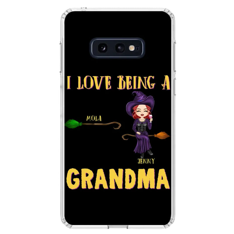 Personalized Witch Grandma Phone Case - Gift Idea For Halloween/Witch/Grandma - Up to 8 Kids - I Love Being A Grandma - Case For iPhone/Samsung