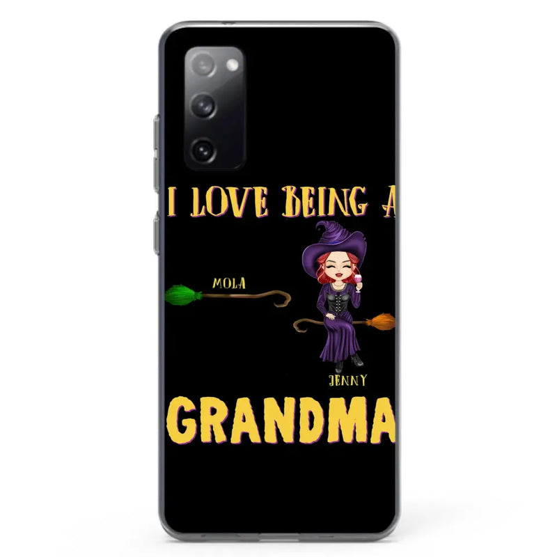 Personalized Witch Grandma Phone Case - Gift Idea For Halloween/Witch/Grandma - Up to 8 Kids - I Love Being A Grandma - Case For iPhone/Samsung