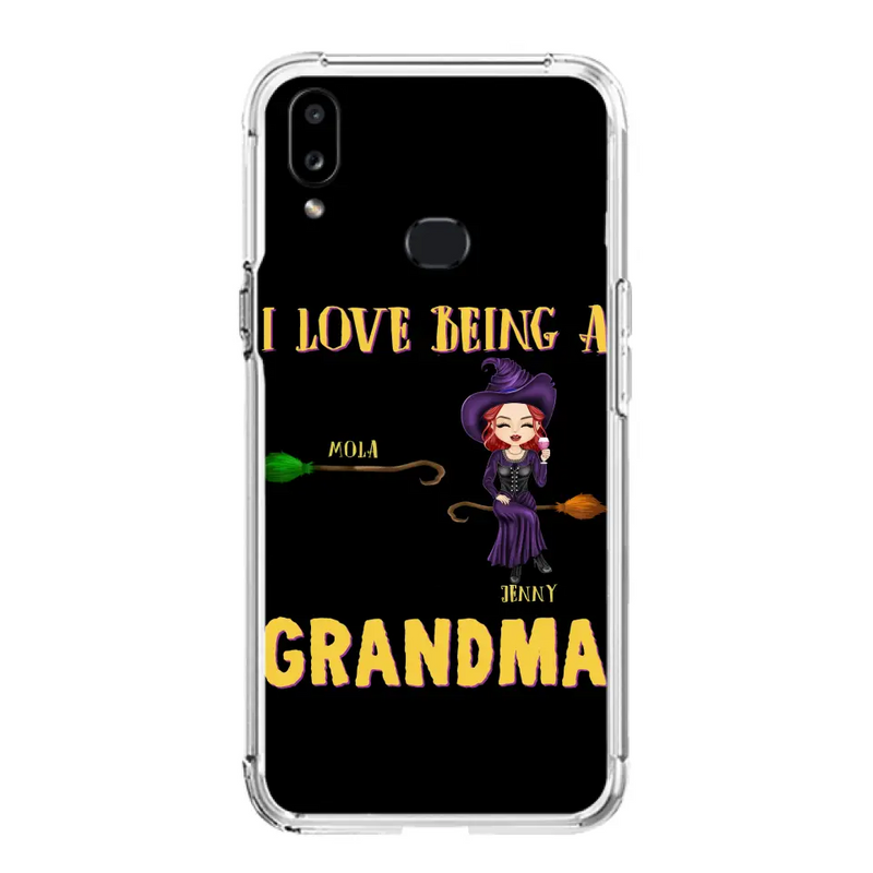 Personalized Witch Grandma Phone Case - Gift Idea For Halloween/Witch/Grandma - Up to 8 Kids - I Love Being A Grandma - Case For iPhone/Samsung