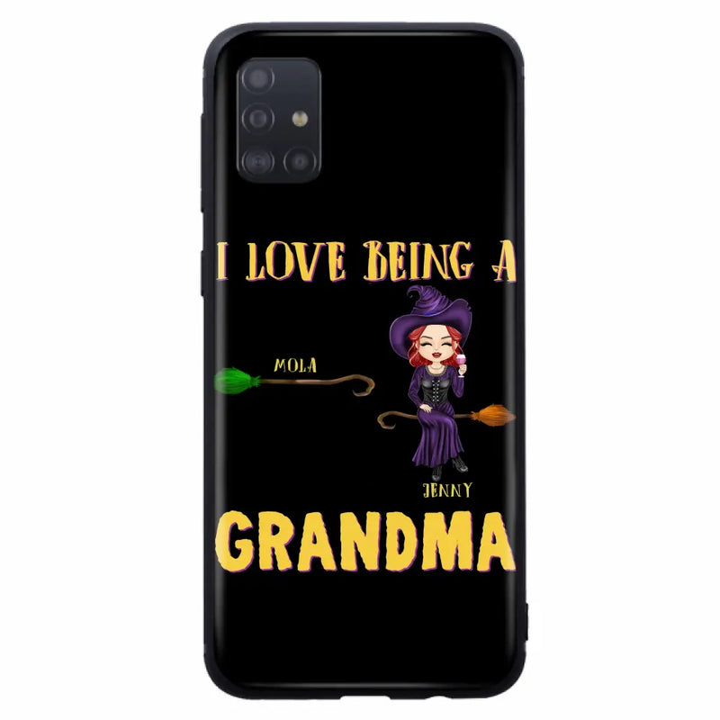Personalized Witch Grandma Phone Case - Gift Idea For Halloween/Witch/Grandma - Up to 8 Kids - I Love Being A Grandma - Case For iPhone/Samsung