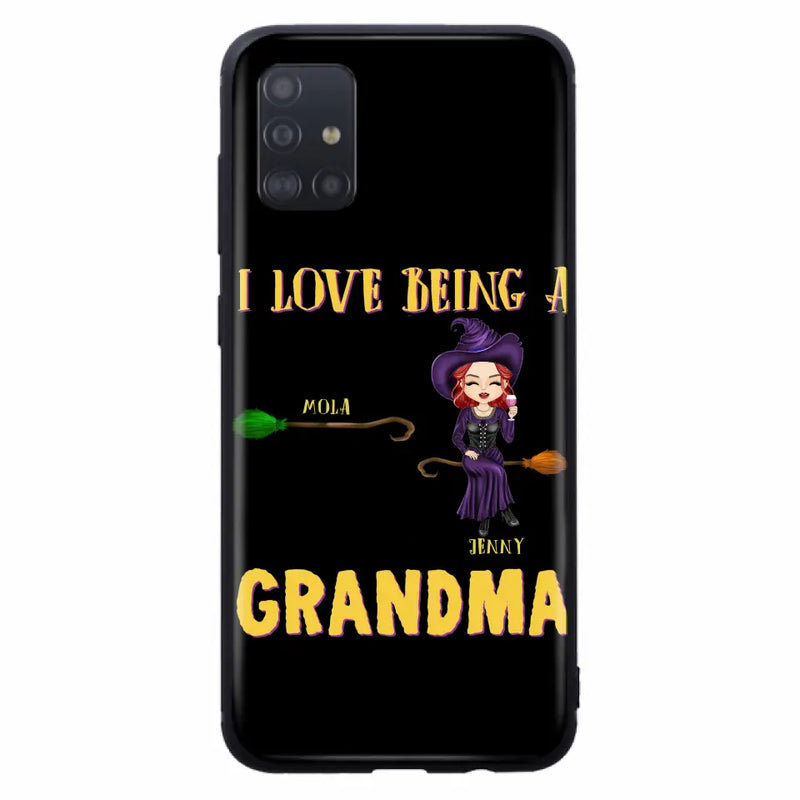 Personalized Witch Grandma Phone Case - Gift Idea For Halloween/Witch/Grandma - Up to 8 Kids - I Love Being A Grandma - Case For iPhone/Samsung