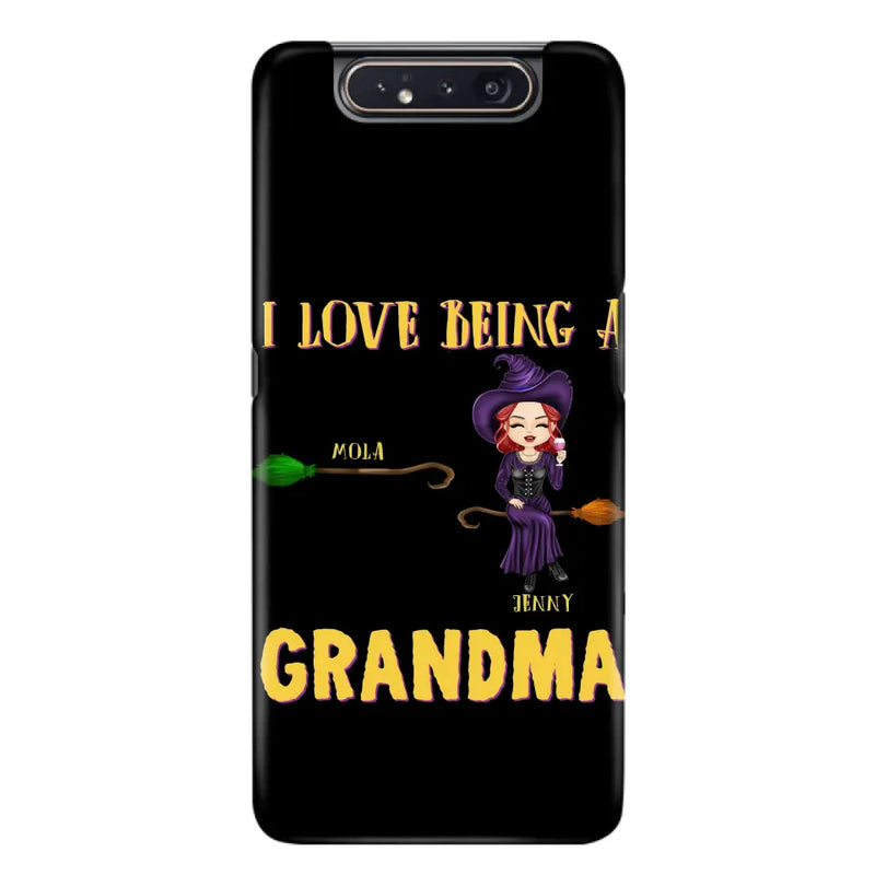 Personalized Witch Grandma Phone Case - Gift Idea For Halloween/Witch/Grandma - Up to 8 Kids - I Love Being A Grandma - Case For iPhone/Samsung