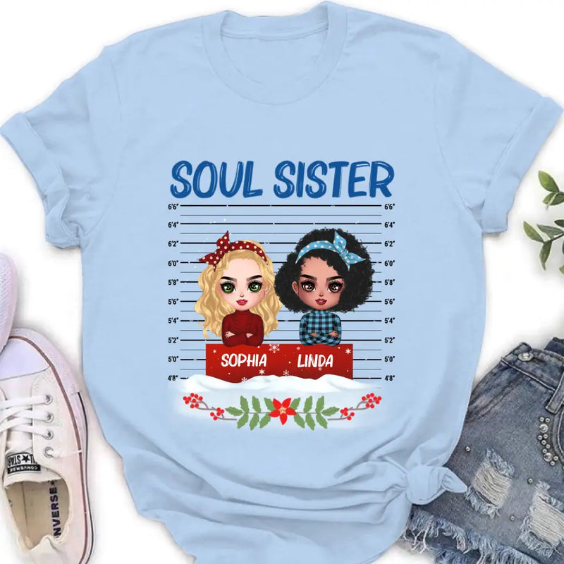 Personalized Besties Shirt/Hoodie - Christmas Gift Idea For Friends - Soul Sister