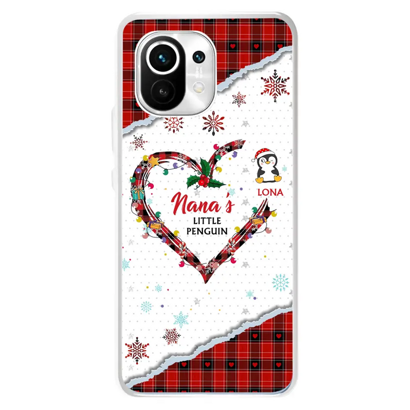 Personalized Christmas Nana Phone Case - Gift Idea For Grandma - Up to 10 Penguins - Case For Oppo/Xiaomi/Huawei