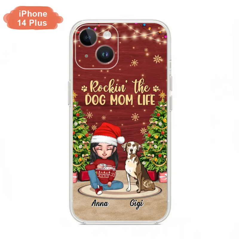 Personalized Dog Mom iPhone/Samsung Case - Christmas Gift Idea For Dogs Lovers - Up to 4 Dogs - Rockin' The Dog Mom Life