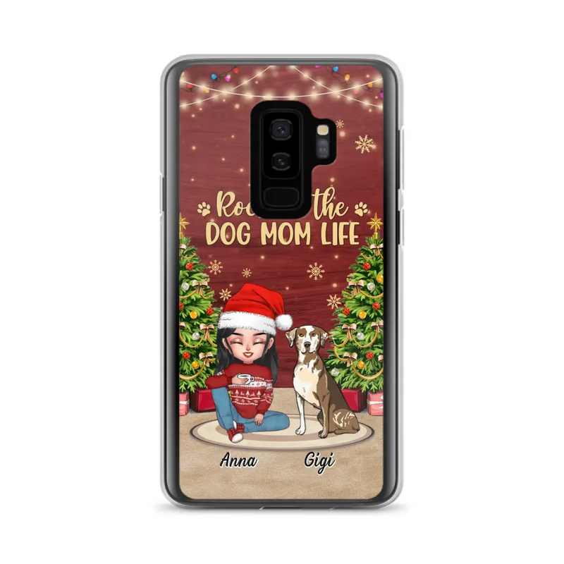 Personalized Dog Mom iPhone/Samsung Case - Christmas Gift Idea For Dogs Lovers - Up to 4 Dogs - Rockin' The Dog Mom Life