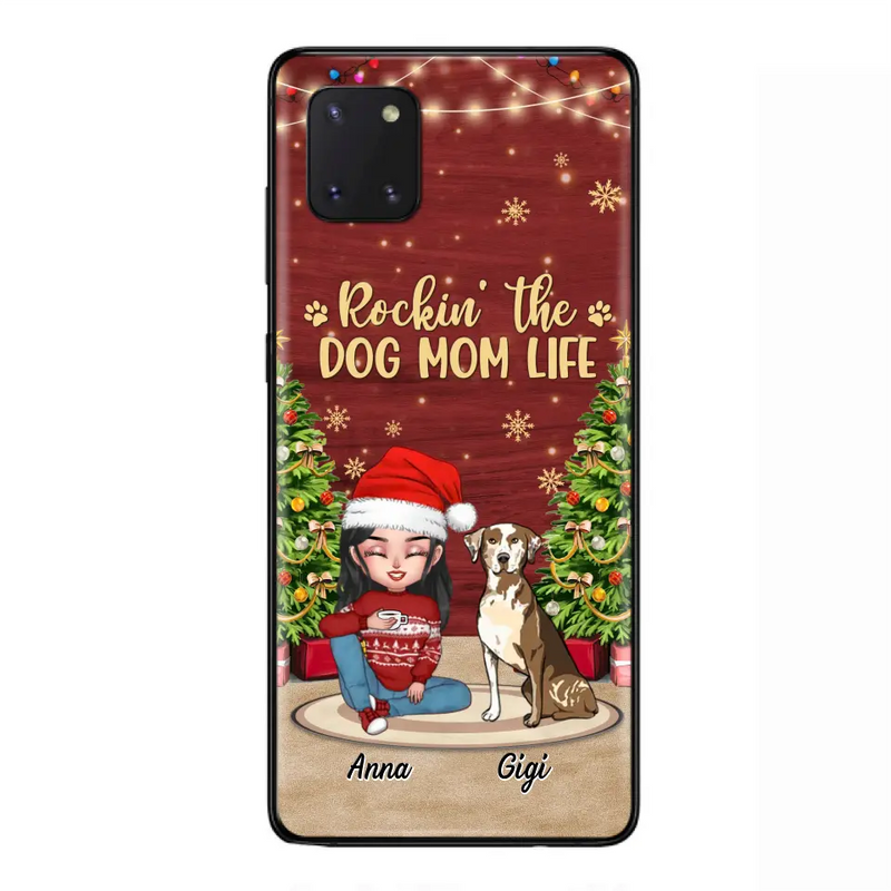 Personalized Dog Mom iPhone/Samsung Case - Christmas Gift Idea For Dogs Lovers - Up to 4 Dogs - Rockin' The Dog Mom Life