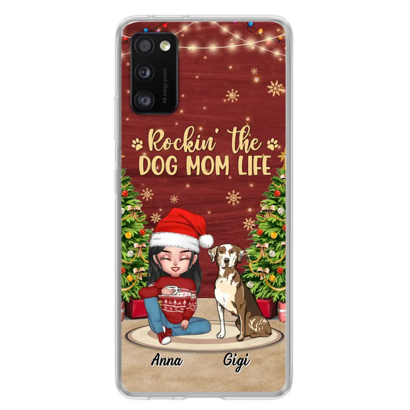 Personalized Dog Mom iPhone/Samsung Case - Christmas Gift Idea For Dogs Lovers - Up to 4 Dogs - Rockin' The Dog Mom Life