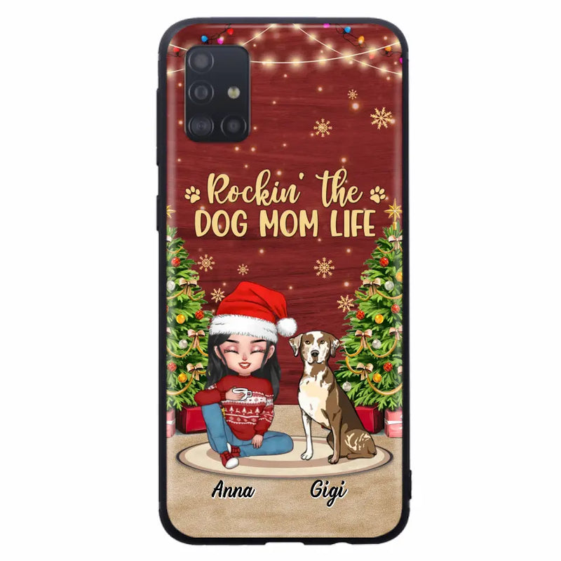 Personalized Dog Mom iPhone/Samsung Case - Christmas Gift Idea For Dogs Lovers - Up to 4 Dogs - Rockin' The Dog Mom Life