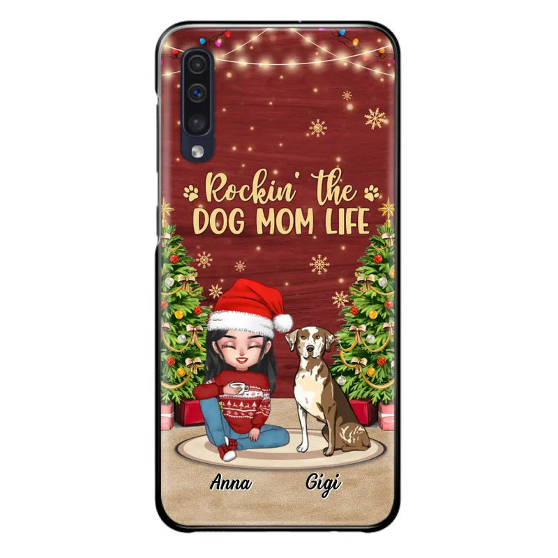 Personalized Dog Mom iPhone/Samsung Case - Christmas Gift Idea For Dogs Lovers - Up to 4 Dogs - Rockin' The Dog Mom Life