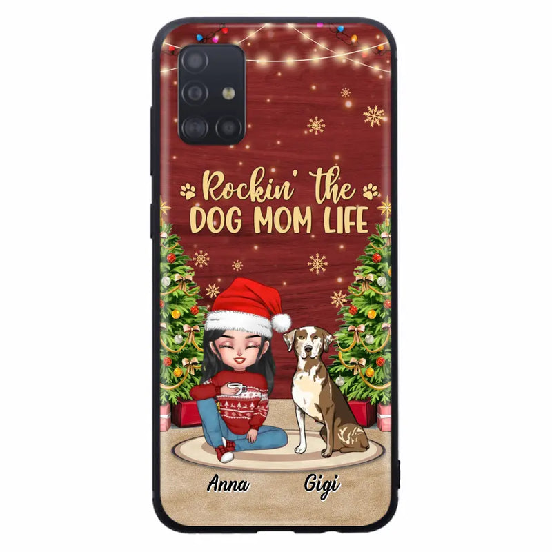 Personalized Dog Mom iPhone/Samsung Case - Christmas Gift Idea For Dogs Lovers - Up to 4 Dogs - Rockin' The Dog Mom Life