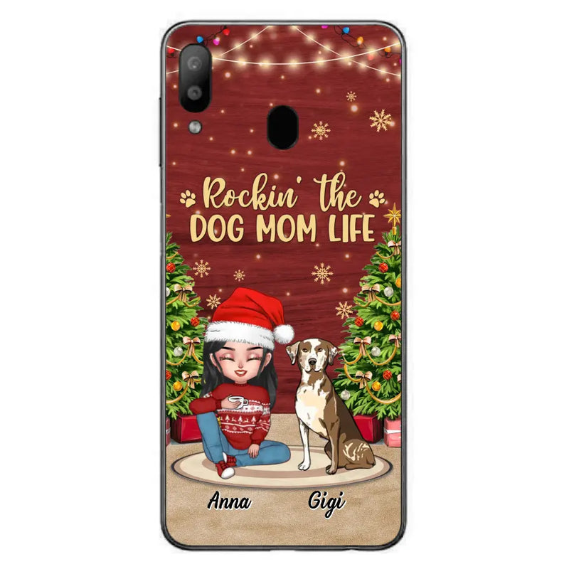 Personalized Dog Mom iPhone/Samsung Case - Christmas Gift Idea For Dogs Lovers - Up to 4 Dogs - Rockin' The Dog Mom Life
