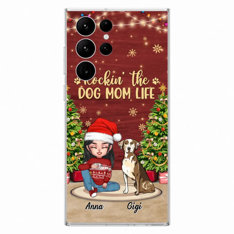 Personalized Dog Mom iPhone/Samsung Case - Christmas Gift Idea For Dogs Lovers - Up to 4 Dogs - Rockin' The Dog Mom Life