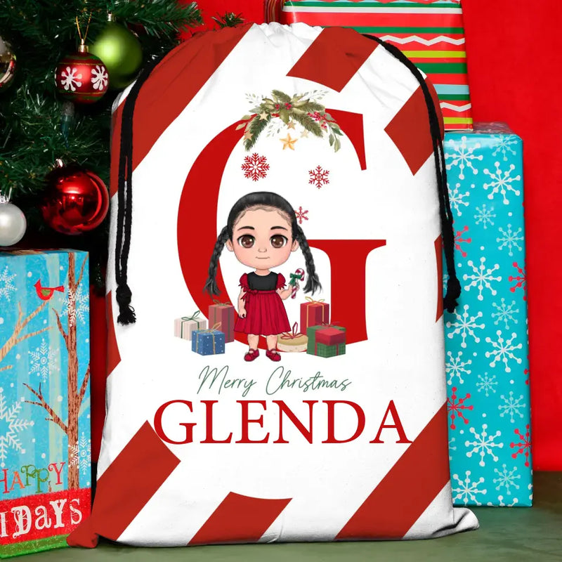 Personalized Kid Santa Sack - Gift Idea For Christmas/Kid/Boy/Girl - Merry Christmas