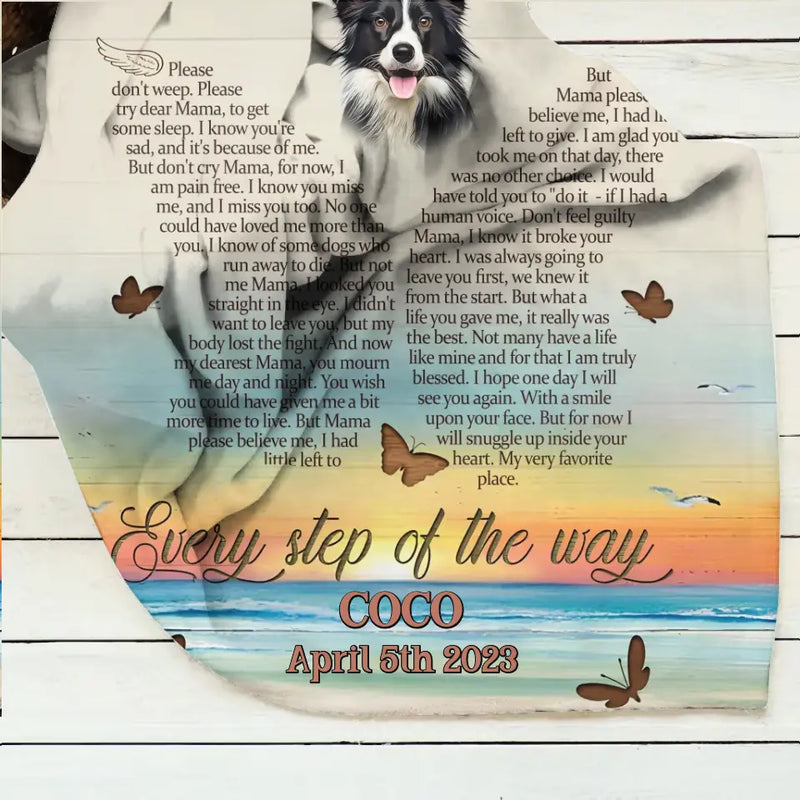 Personalized Memorial Photo Quilt/Fleece Throw Blanket - Memorial Gift Idea for Dog/Cat Owners - Don't Cry Sweet Mama