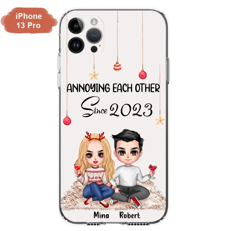Personalized Couple Phone Case - Christmas Gift Idea For Couple - Annoying Each Other Since 2023 - Case for iPhone/Samsung