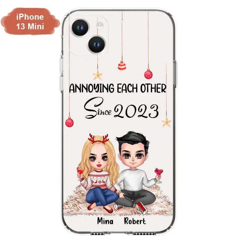 Personalized Couple Phone Case - Christmas Gift Idea For Couple - Annoying Each Other Since 2023 - Case for iPhone/Samsung