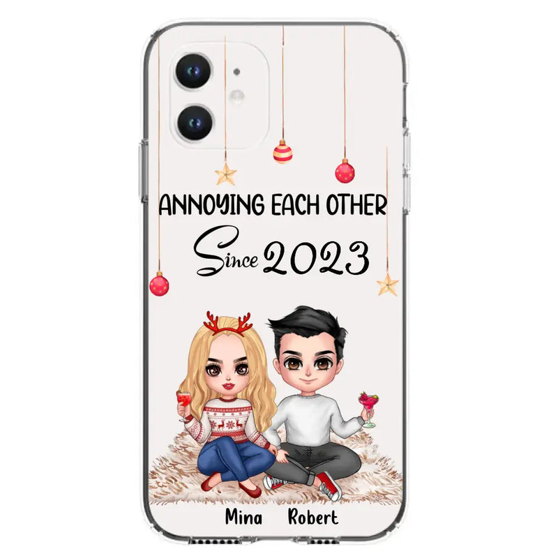 Personalized Couple Phone Case - Christmas Gift Idea For Couple - Annoying Each Other Since 2023 - Case for iPhone/Samsung