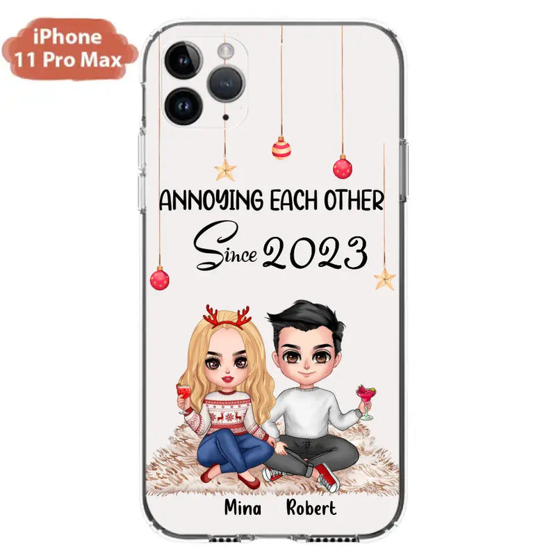 Personalized Couple Phone Case - Christmas Gift Idea For Couple - Annoying Each Other Since 2023 - Case for iPhone/Samsung