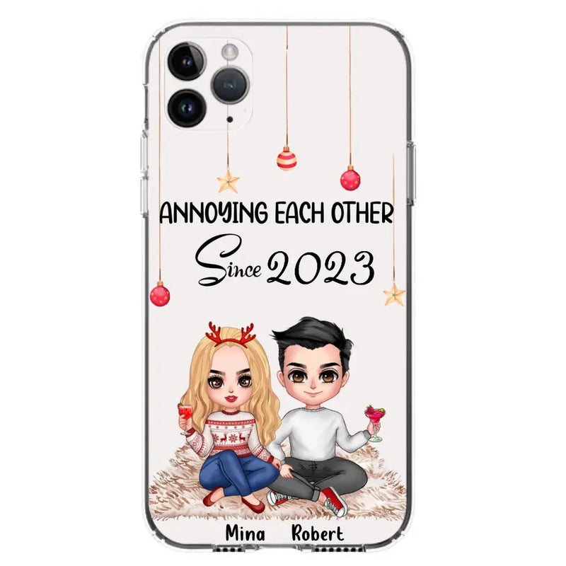 Personalized Couple Phone Case - Christmas Gift Idea For Couple - Annoying Each Other Since 2023 - Case for iPhone/Samsung