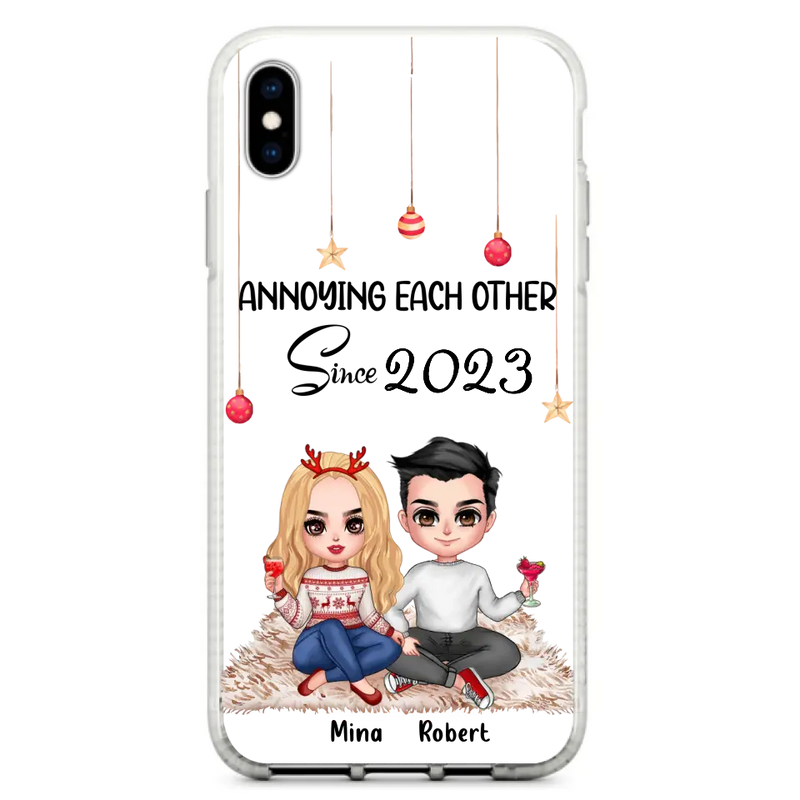 Personalized Couple Phone Case - Christmas Gift Idea For Couple - Annoying Each Other Since 2023 - Case for iPhone/Samsung