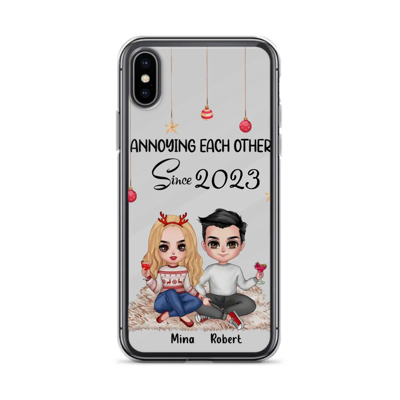 Personalized Couple Phone Case - Christmas Gift Idea For Couple - Annoying Each Other Since 2023 - Case for iPhone/Samsung