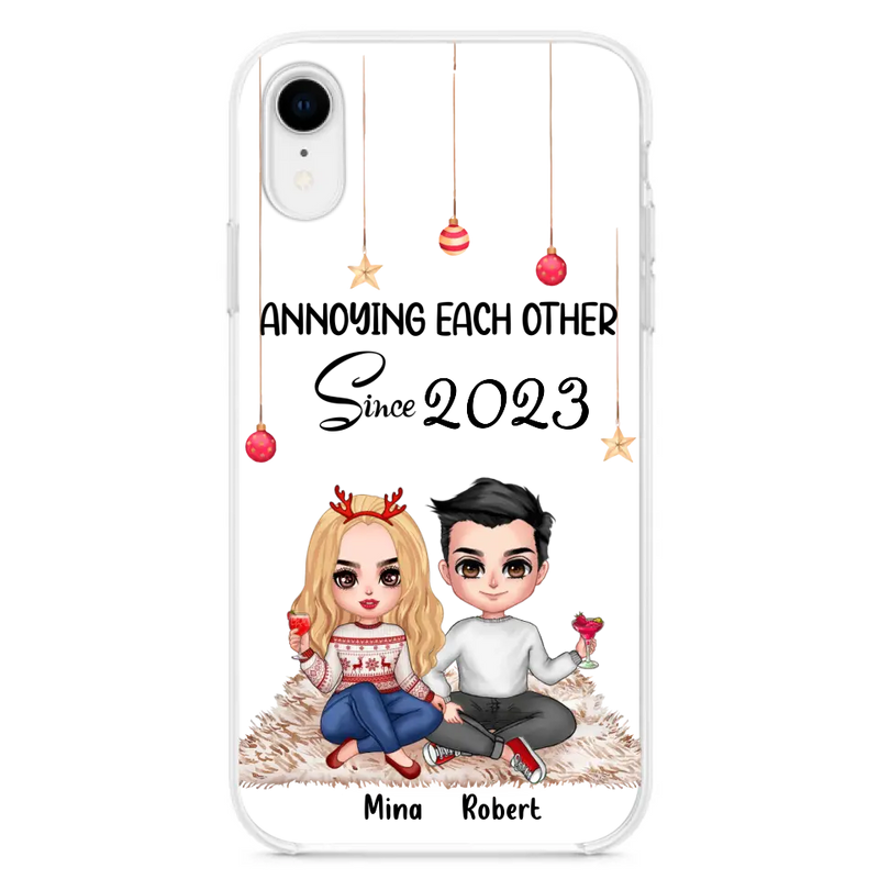 Personalized Couple Phone Case - Christmas Gift Idea For Couple - Annoying Each Other Since 2023 - Case for iPhone/Samsung