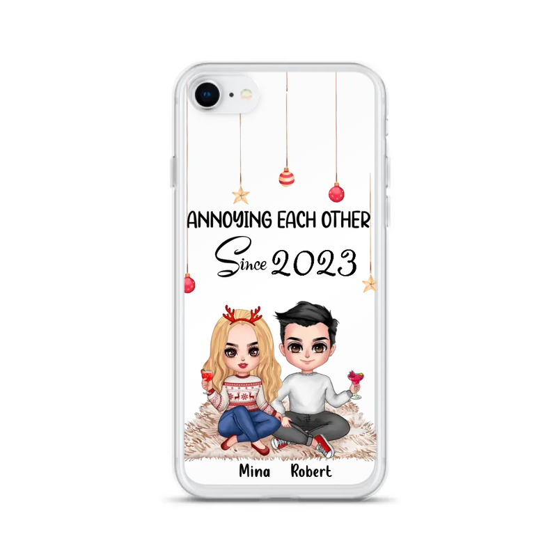 Personalized Couple Phone Case - Christmas Gift Idea For Couple - Annoying Each Other Since 2023 - Case for iPhone/Samsung