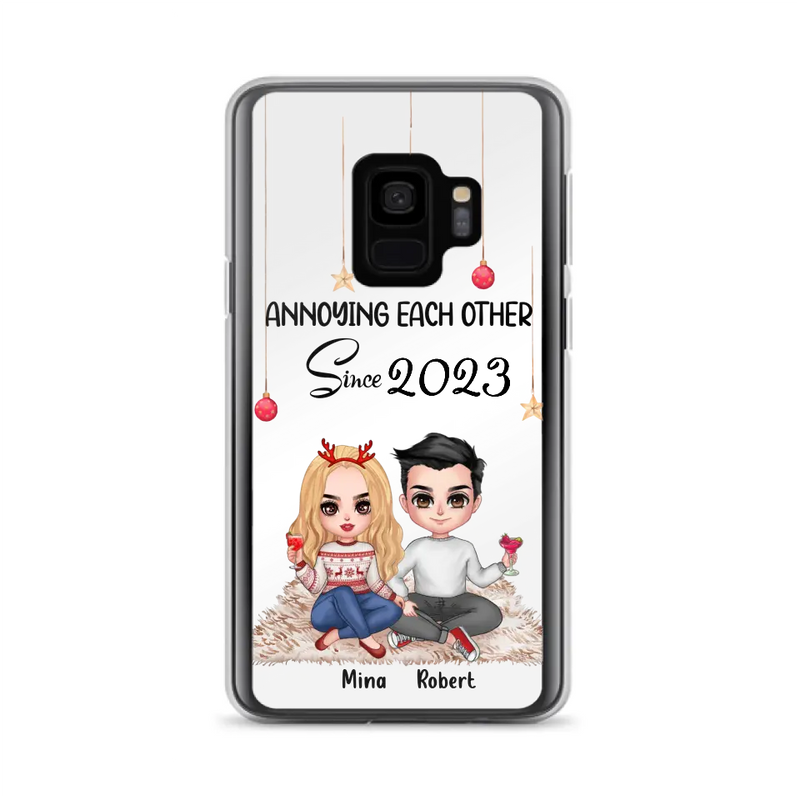Personalized Couple Phone Case - Christmas Gift Idea For Couple - Annoying Each Other Since 2023 - Case for iPhone/Samsung