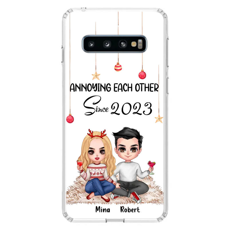 Personalized Couple Phone Case - Christmas Gift Idea For Couple - Annoying Each Other Since 2023 - Case for iPhone/Samsung