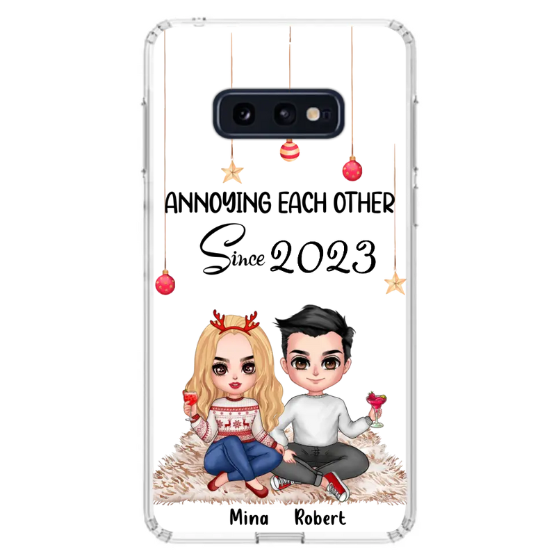 Personalized Couple Phone Case - Christmas Gift Idea For Couple - Annoying Each Other Since 2023 - Case for iPhone/Samsung