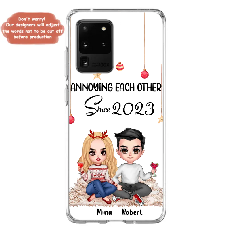 Personalized Couple Phone Case - Christmas Gift Idea For Couple - Annoying Each Other Since 2023 - Case for iPhone/Samsung