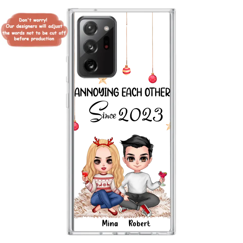 Personalized Couple Phone Case - Christmas Gift Idea For Couple - Annoying Each Other Since 2023 - Case for iPhone/Samsung