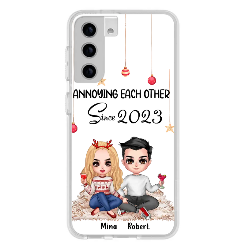 Personalized Couple Phone Case - Christmas Gift Idea For Couple - Annoying Each Other Since 2023 - Case for iPhone/Samsung