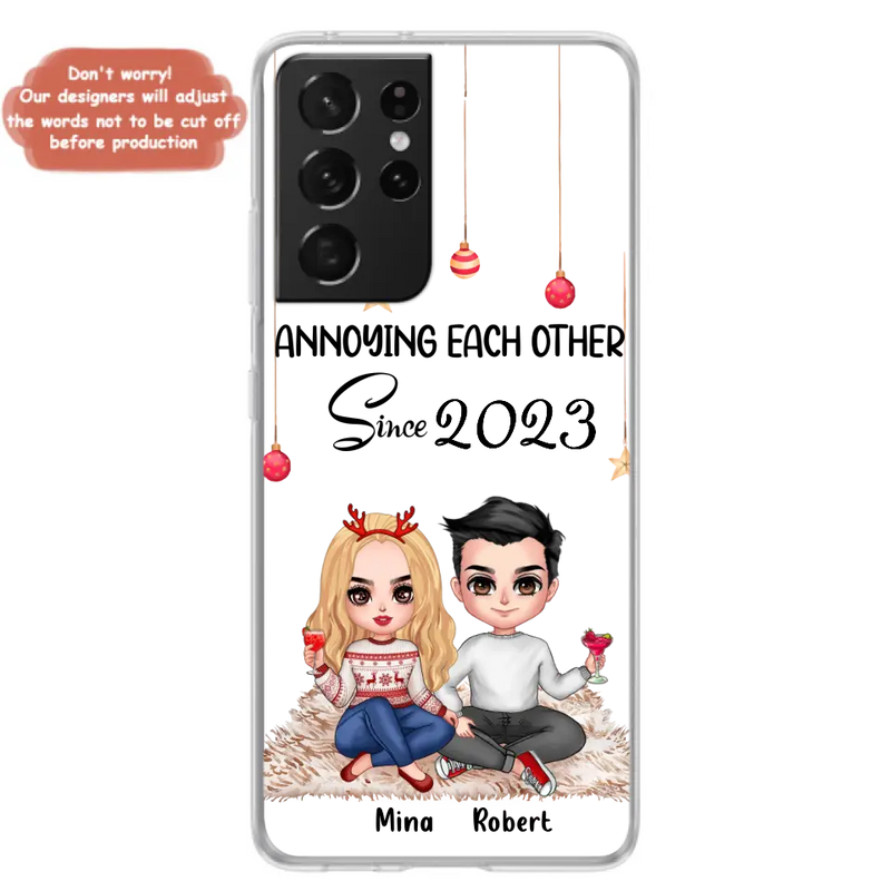 Personalized Couple Phone Case - Christmas Gift Idea For Couple - Annoying Each Other Since 2023 - Case for iPhone/Samsung
