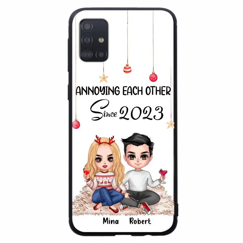Personalized Couple Phone Case - Christmas Gift Idea For Couple - Annoying Each Other Since 2023 - Case for iPhone/Samsung