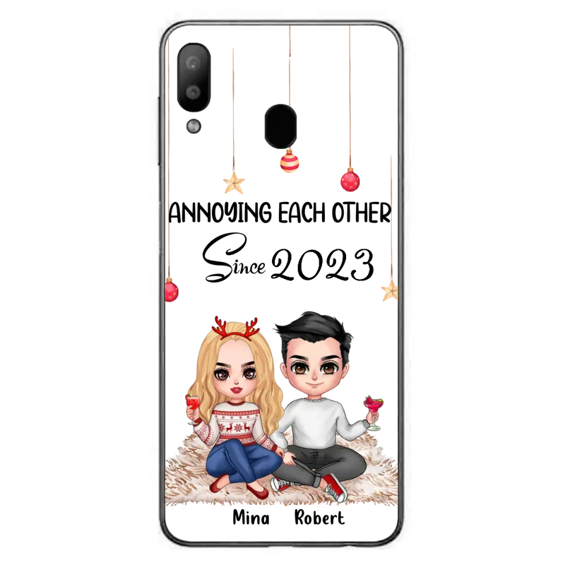 Personalized Couple Phone Case - Christmas Gift Idea For Couple - Annoying Each Other Since 2023 - Case for iPhone/Samsung
