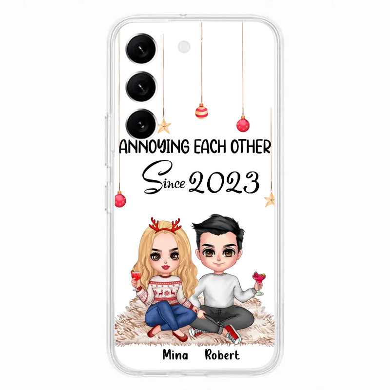 Personalized Couple Phone Case - Christmas Gift Idea For Couple - Annoying Each Other Since 2023 - Case for iPhone/Samsung