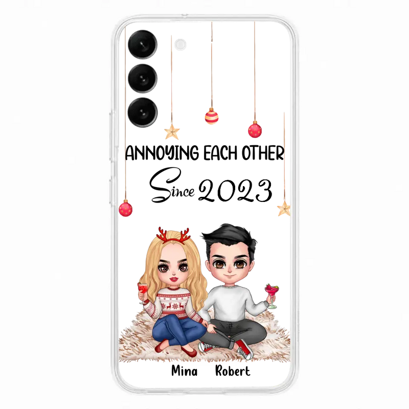 Personalized Couple Phone Case - Christmas Gift Idea For Couple - Annoying Each Other Since 2023 - Case for iPhone/Samsung