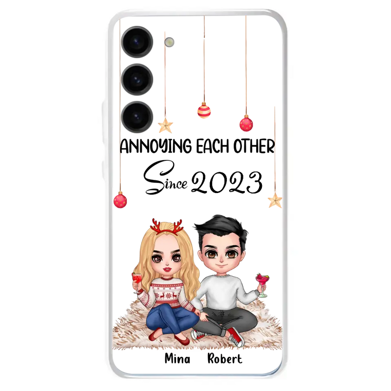 Personalized Couple Phone Case - Christmas Gift Idea For Couple - Annoying Each Other Since 2023 - Case for iPhone/Samsung