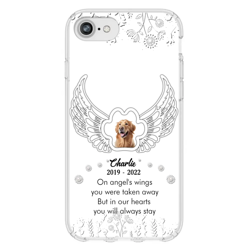 Personalized Pet Phone Case - Upload Photo - Memorial Gift Idea for Dog/Cat Lovers - In Our Hearts You Will Always Stay - Case for iPhone/Samsung