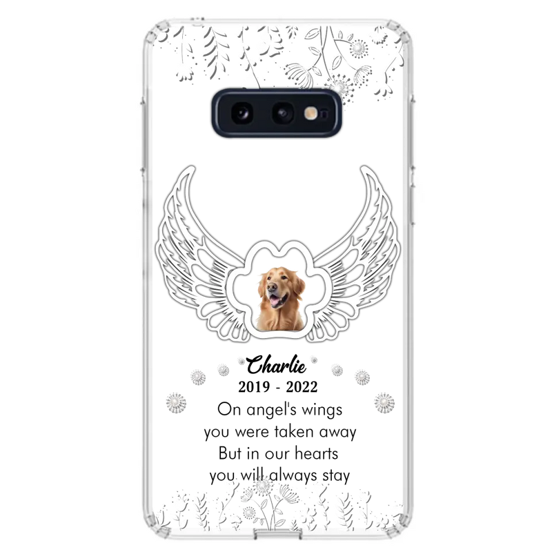 Personalized Pet Phone Case - Upload Photo - Memorial Gift Idea for Dog/Cat Lovers - In Our Hearts You Will Always Stay - Case for iPhone/Samsung