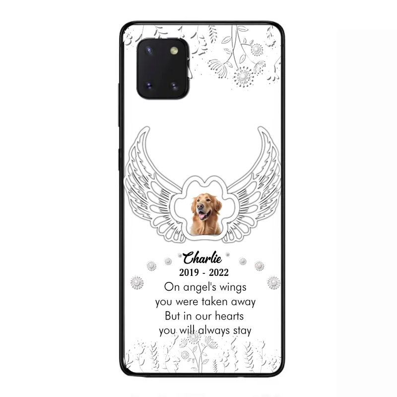 Personalized Pet Phone Case - Upload Photo - Memorial Gift Idea for Dog/Cat Lovers - In Our Hearts You Will Always Stay - Case for iPhone/Samsung