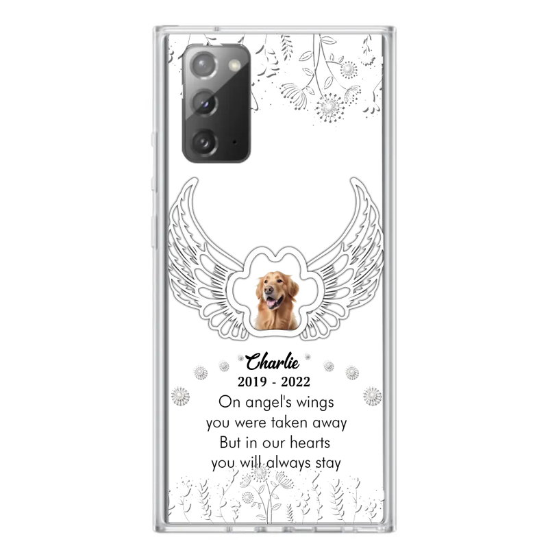 Personalized Pet Phone Case - Upload Photo - Memorial Gift Idea for Dog/Cat Lovers - In Our Hearts You Will Always Stay - Case for iPhone/Samsung