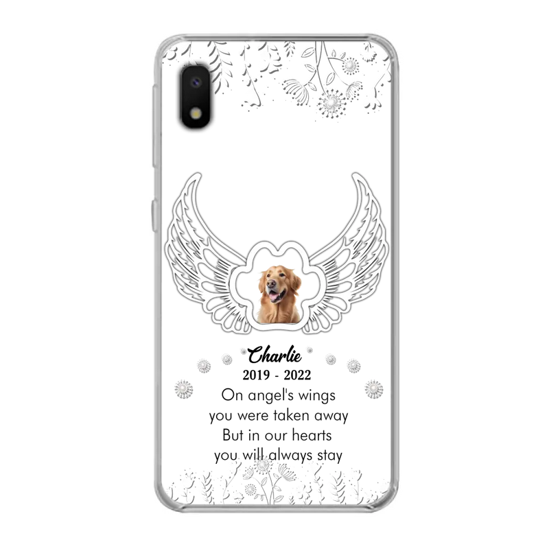 Personalized Pet Phone Case - Upload Photo - Memorial Gift Idea for Dog/Cat Lovers - In Our Hearts You Will Always Stay - Case for iPhone/Samsung