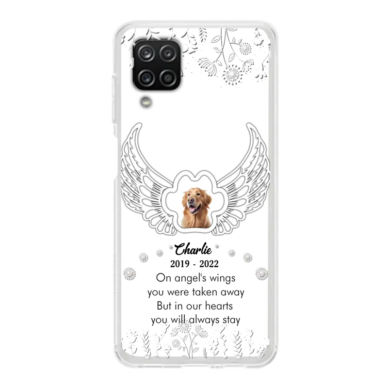 Personalized Pet Phone Case - Upload Photo - Memorial Gift Idea for Dog/Cat Lovers - In Our Hearts You Will Always Stay - Case for iPhone/Samsung