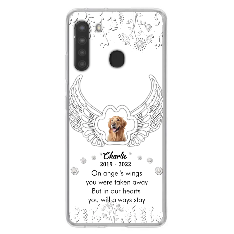 Personalized Pet Phone Case - Upload Photo - Memorial Gift Idea for Dog/Cat Lovers - In Our Hearts You Will Always Stay - Case for iPhone/Samsung