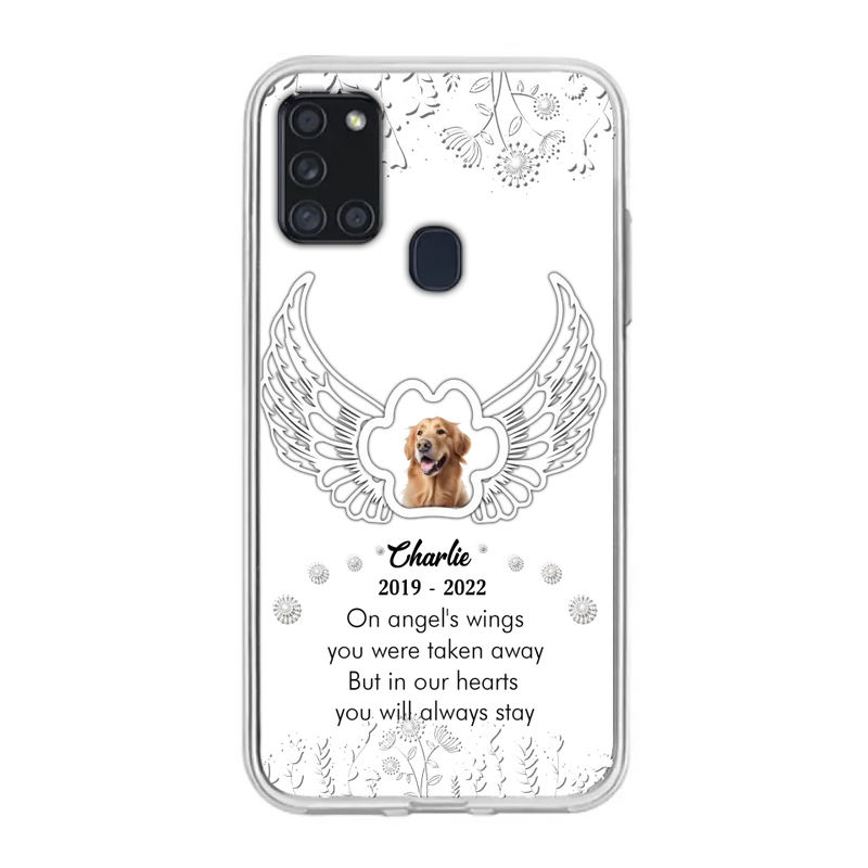 Personalized Pet Phone Case - Upload Photo - Memorial Gift Idea for Dog/Cat Lovers - In Our Hearts You Will Always Stay - Case for iPhone/Samsung