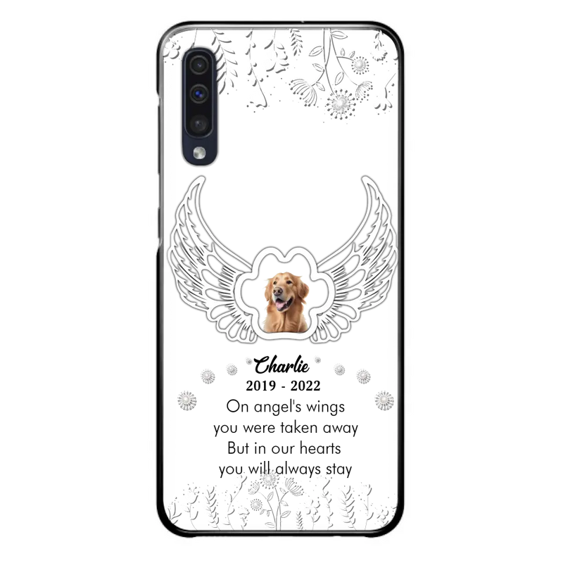 Personalized Pet Phone Case - Upload Photo - Memorial Gift Idea for Dog/Cat Lovers - In Our Hearts You Will Always Stay - Case for iPhone/Samsung